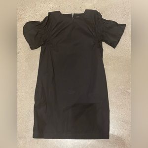 COS black ruched sleeve mini dress with pockets size 4